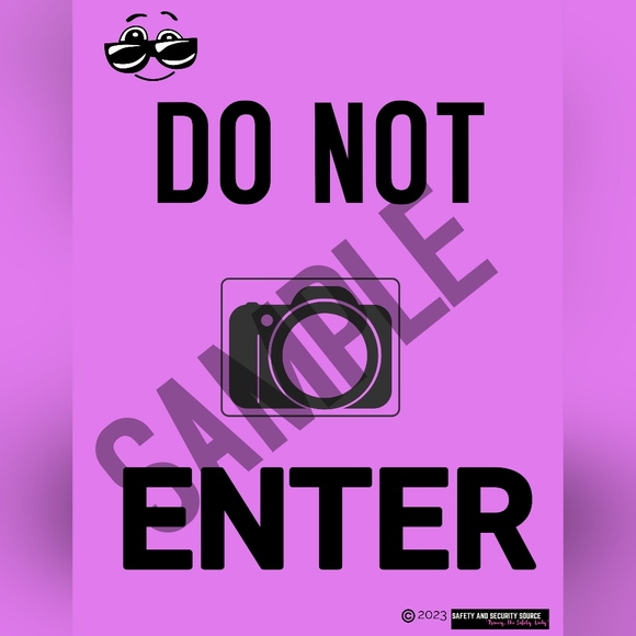 "Smile You're On Camera" and "Do Not Enter" Posters - Picture 2 of 2